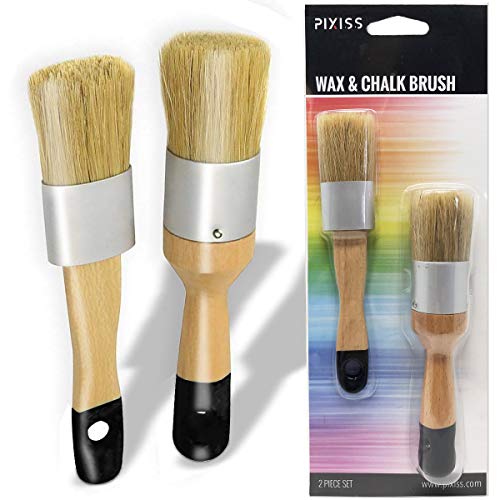 Chalk, Milk Paint and Wax Brush Set for Stencil Brushes, Home Furniture Paint - 2 Piece Paint Brush  - //coolthings.us