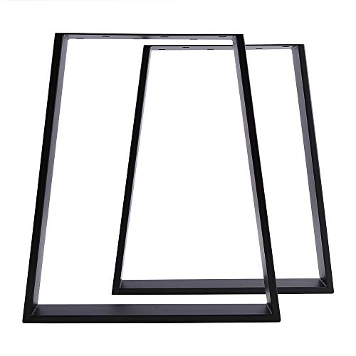 Nisorpa Metal Table Legs Trapezoid 2pcs Heavy Duty Solid Steel Industrial Bench Support Feet for Dinning Coffee Computer Desk Office Furniture Legs Replacement 28inch