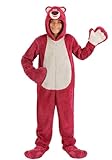 Disney & Pixar Toy Story 3 Lotso Costume for Kids- Hooded Jumpsuit, Mitts & Shoe Covers - Strawberry Scented L
