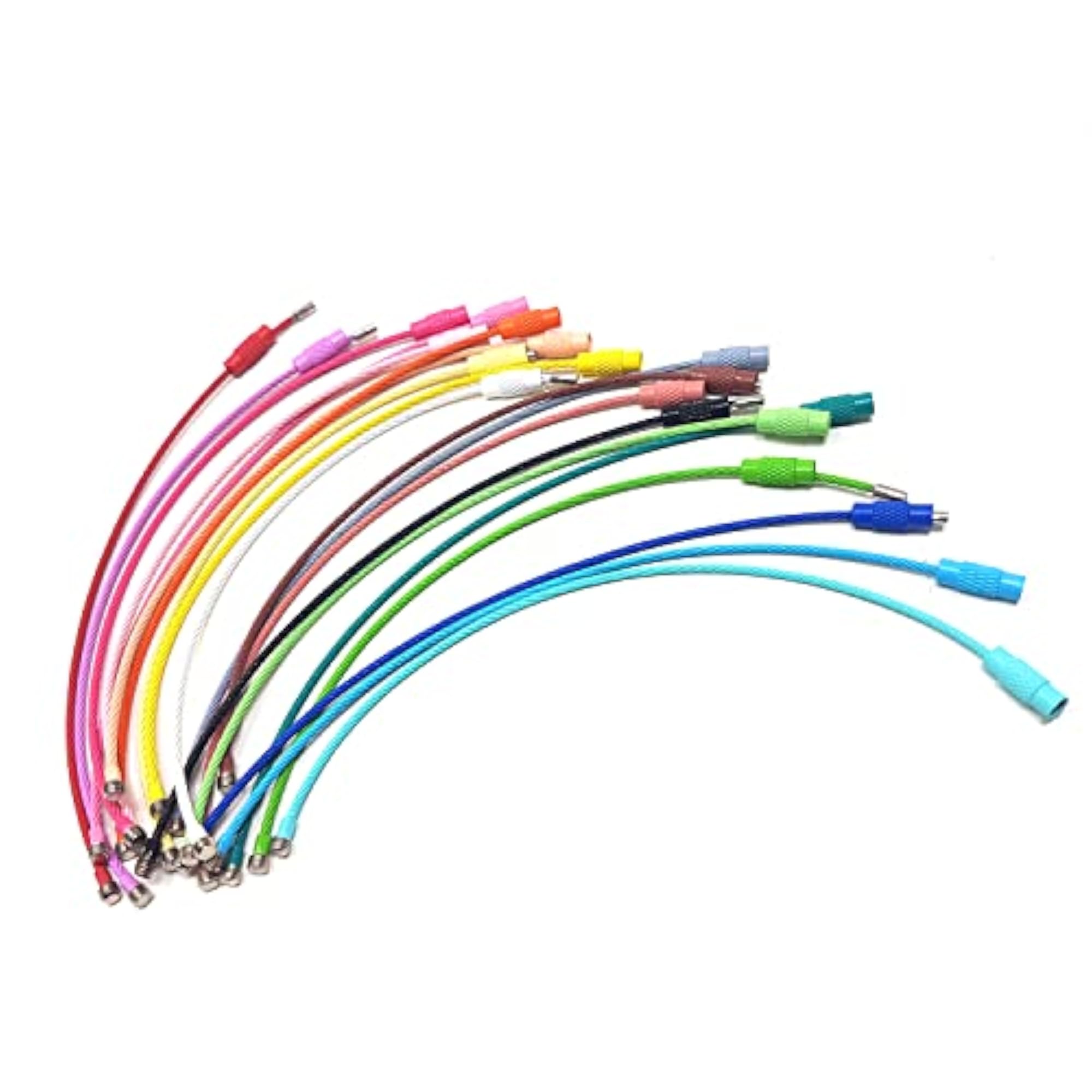Colorful Heavy Duty Stainless Steel Wire Keychain Cable