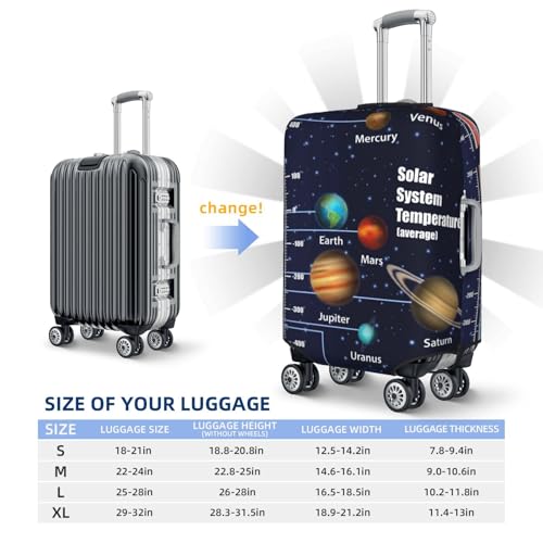 Solar System For Travel Luggage Cover Suitcase Protector Fits 18-32 Inch Travel Luggage Protector Elastic Luggage Anti-Scratch Suitcase Cover4