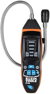 Klein Tools ET160 Refrigerant Gas Detector, Detects Gas Leaks in the Presence of CFC's, HFC's, HCFC's and Blends as Low as 100 PPM