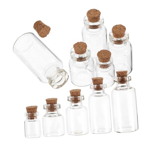 ABOOFAN 50 Pcs Bottled Tiny Jars Lid Bottles Small Mason Jars Cosmetic Miniature Sample Containers Laboratory Mini Bottle Reagent Container Mini Sealing Bottle Glass