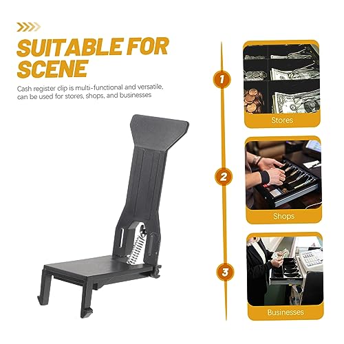 DOITOOL 6pcs Cash Register Clips for Money Organizers Cash Drawer Tray Clips for Business Use Offices and Classrooms4