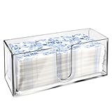 LEVIMETREE Acrylic Paper Towel Holder – 5mm Clear Paper Towel Tray for Bathroom, Kitchen, Countertop | Trifold, Multifold, C-Fold Napkin Dispenser, Guest Hand Towel Holder, 10.75”W x 4.125”D x 5”H