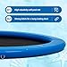 Danrelax 8' Round Inflatable Floating Dock, Sunchill Float Ring, Hammock Tanning Pool with 4in Woven Fabric, Manual Pump for 1-2 Min Quick Inflate/Deflate, Fits 2-8, Ideal for Lakes, Pools, Oceans