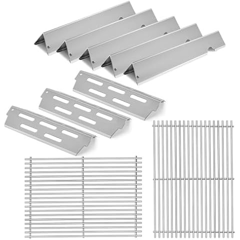 Kalomo Grill Grates Parts for Weber Genesis II E-310, S-310, E-315, E-330, E-335, S-335, LX S-340, E-340, 66802, 66795 18”Flavorizer Bars Stainless Steel Grids BBQ Gas Grill Replacement Parts Cover