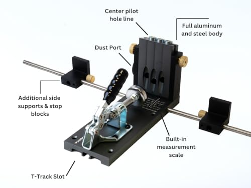 Massca Trou Jig System Pro avec double guide de perçage réglable - 8