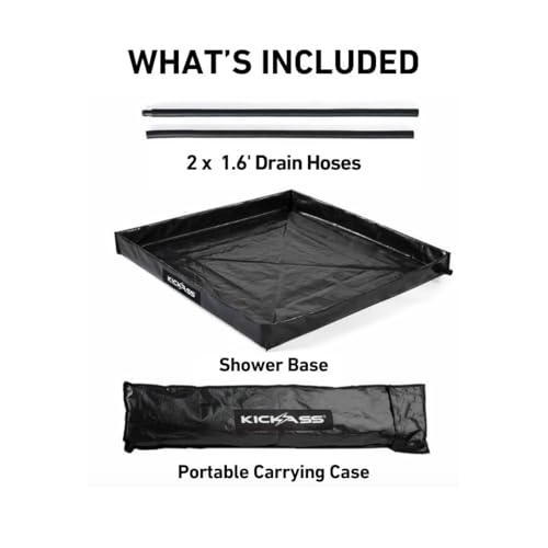 image for Kickass Shower Tent Awning Base - Works with Portable Showers to Keep 