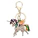 SOIMISS Unicornio Rhinestone Llavero Esmalte de Esmalte Horno Bolso Colgante Pendiente de Coche Anillo de Llaves para Mujeres Niñas Bolsa De Monedero Encantos Accesorios Accesorios Regalo
