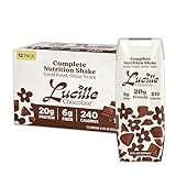 Lucille Complete Nutrition Shake | Classic Chocolate | 240 Cal, 20g Protein & 6g Fiber | Lactose Free, Gluten Free, No Soy or Seed Oils | Ready to Drink Shake for Adults & Seniors | 8 oz, 12 Pack