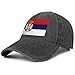 Unisex Serbian Flag Cowboy Hats Fashion Adjustable Sun Caps