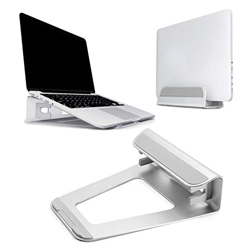 Laptop Stand, 2 in 1 Funktion Aluminiumlegierung Vertical Bracket-Basis/Stand Ergonomischer Laptop Cooling für MacBook Air Pro 11-16 Zoll