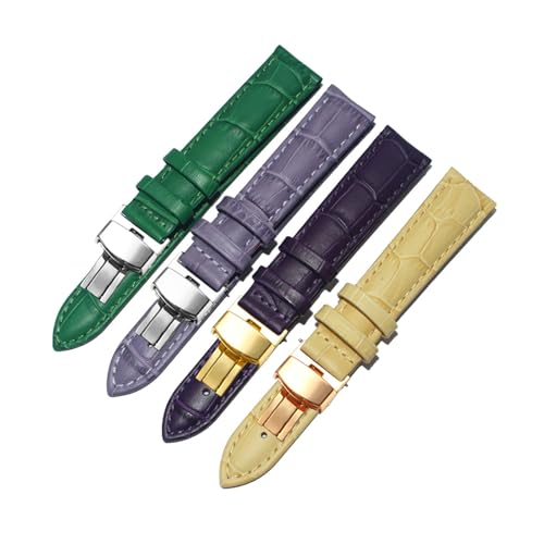 Bracelet en cuir véritable grain de bambou interchangeable 12-20mm - 2
