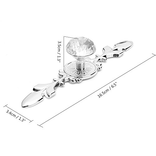 Puxador de gaveta de armário diamante cristal gaveta puxador maçaneta armário armário armário puxado