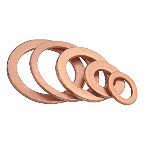 BGTXINGI 180Pcs 11 Kinds Copper Sealing Washers Copper Flat Gasket Oil Sealing Washer Box M5 M6 M8 M10 M12 M14 M16 M20 - Image 3