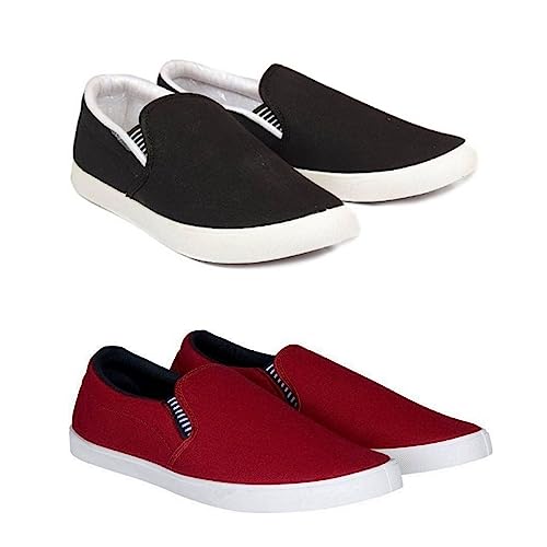 Image of HOTSTYLE Premium Casual Shoes Slip On Sneakers for Men |Combo Pack of 2|176