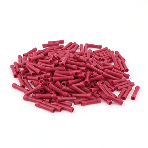 Terminal de crimpado preaislado rojo para cables eléctricos en caja de 200 unidades