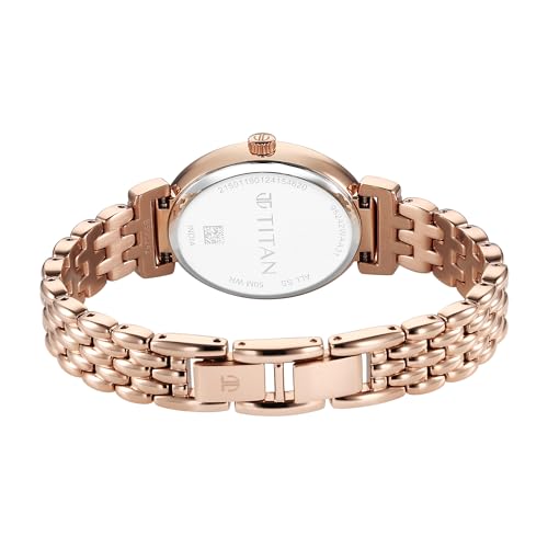 Image of Titan Aura Phase Quartz Analog Rose Gold Dial Rose Gold Stainless Steel Strap Watch for Women-95242WM01
