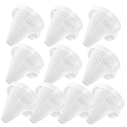 SUPVOX Aquarium Suction Cups Fish Automatic Feeder 10 Pack Red Worm Feeding Cone Safe Material Random Color