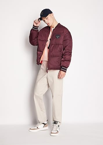 Armani Exchange Men's Collegiate Capsule Heavy Cotton Jersey Patch Letters Jumper2