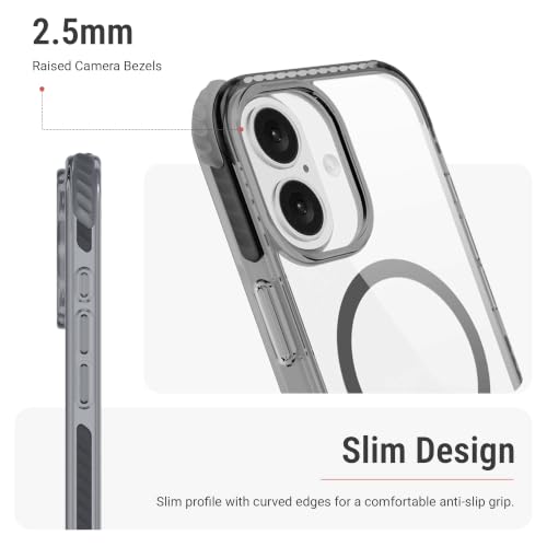 Image of DailyObjects Polycarbonate Case for iPhone 17 Compatible with Mag-Safe Wireless Charging | Reflex Magsafe Shield Slim Shockproof Back Cover, Clear