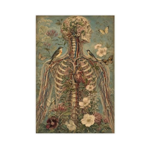 Vintage Botanical Anatomy Wall Art Poster