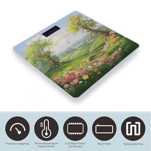 Báscula digital para baño con pantalla grande y alta precisión miniatura 3