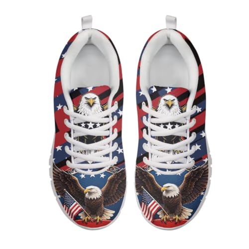 Image of GIFTPUZZ Mens Lace Up Athletic Trainers Running Sneakers Wedge Breathable Gym Lightweight Sports Tennis Shoes