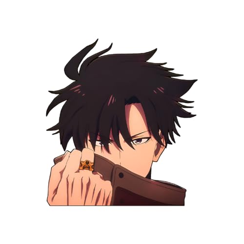Image of Solo Leveling Peeker Anime Manga Decal Water Resistant Sticker Indoor Use Ideal for Laptop Window (Jin-Woo 2)