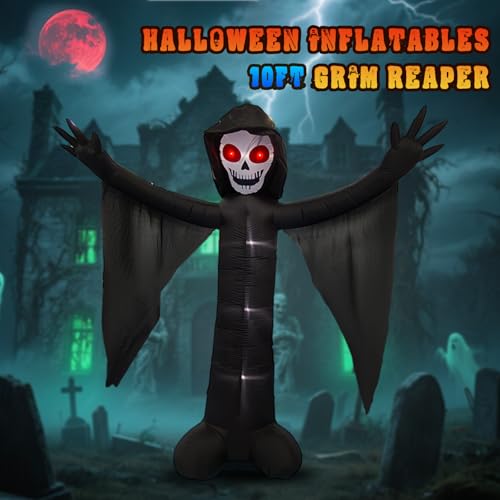 Fantôme gonflable Halloween 3m faucheuse pour cour