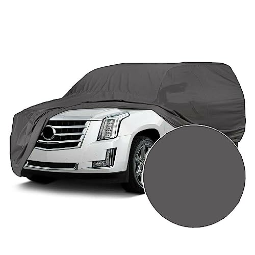 Image of Auto Hub Car Cover Compatible with Renault KWID with Mirror Pocket, Water Resistant, Triple Stitched, KWID Car Cover- Grey