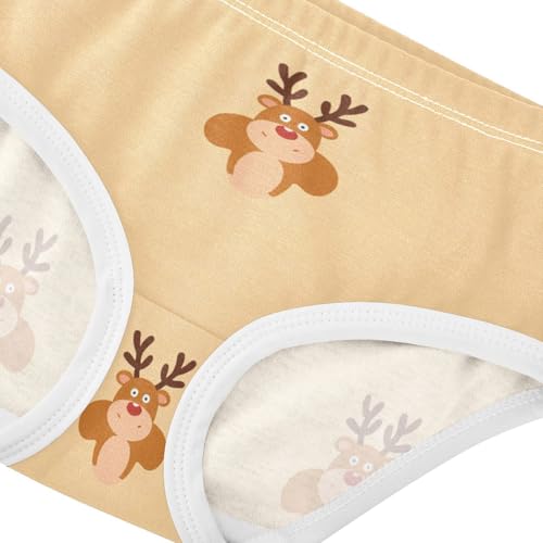 Soft Girls' Panties Comfort Underwear for Toddler Reindeer Pattern in Sizes 2T,3T, 4T, 5T, 6Y and 8Y4
