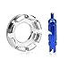 TANCUDER 2 PCS Herramienta de Desmontaje del Núcleo de Bicicleta Herramienta de Extracción de Núcleo de Válvula Presta Multifunción Desmontaje de Llave para Neumáticos de Ciclismo (Azul y Plata)