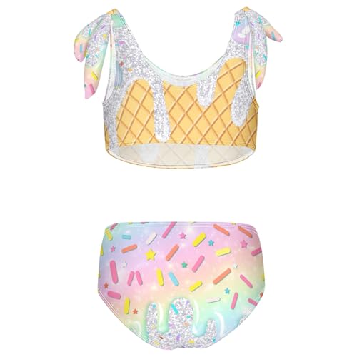 Image of Girls Tankini Swimsuit Bathing Suit Two Piece Bikini Summer Beach Swimwear with Adjustable Strap 3-12 Years