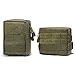 TRIWONDER Poche Molle Tactique Sacoche de Ceinture Militaire Sac de Taille EDC Pochette Supplémentaire pour Sac à Dos Randonnée Trekking Camping Sport (C - Vert)
