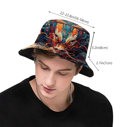 Image of Bucket Hat for Women Men, Fashion Print Outdoor Beach Hat Packable Sun Cap for Travel Hiking