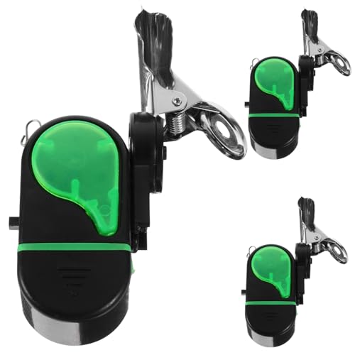 EXAOMBLE Fishing Pole Bell 3pcs Electronic Fishing Alarm High Sensitivity Loud 80db for Carp