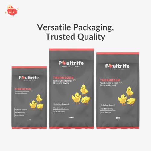 Image of Thermozen WS - Water-Soluble Poultry Heat Stress Supplement | Electrolytes, Vitamins, & Probiotics for Dehydration, Gut Health, & Immunity - 1 KG