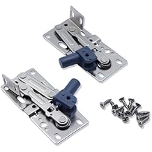 LD-0220-50SC Soft-Close Pivot Hinges 2-Pack, Silent Tip Out Tray & Cabinet Hinges, Heavy-Duty Self-Closing for Kitchen/Bathroom Silver