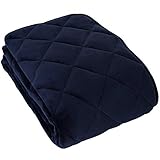 昭和西川 敷きパッド 冬 春 あったか フランネル なめらかタッチ 【極上の肌触り 暖か敷きパッド】 シングル (ネイビー) 2241320060314