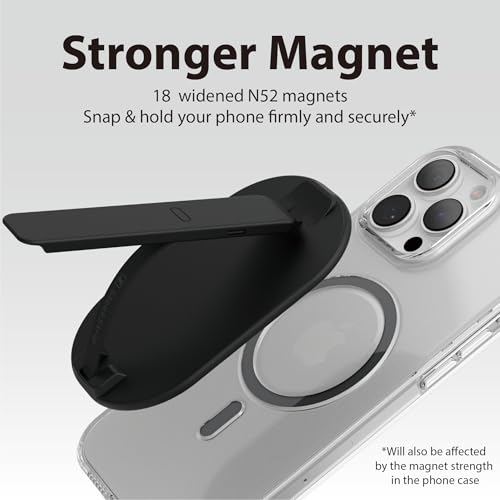 Accesorios MagSafe para iPhone 13 y 12 con soporte de agarre para teléfono negro 2