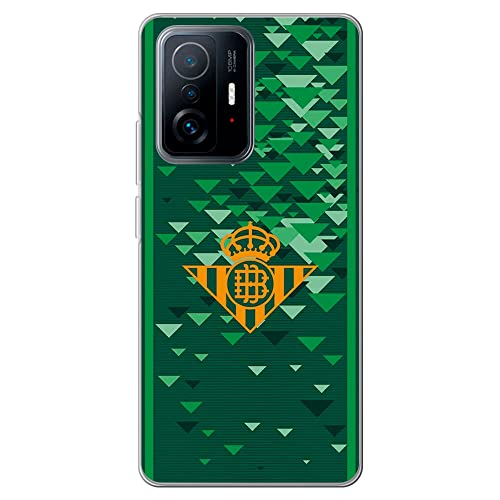 Movilshop Funda para [ Xiaomi 11T 5G - 11T Pro 5G ] Real Betis Balompié [Escudo Amarillo] Licencia Oficial de Silicona Flexible Transparente...