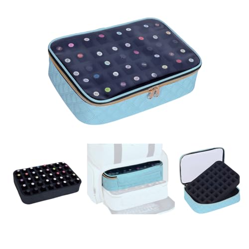 UOZL Pequeno organizador de esmalte transparente comporta 40 frascos (15 ml - 0,5fl.oz) Estojo multifuncional organizador de bolsa de esmalte, bolsas de maquiagem de viagem para cosméticos para