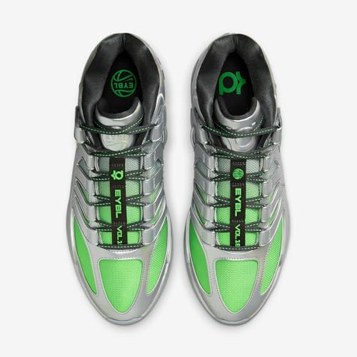 KD18 EYBL Rocket Power Basketball Shoes (IF2519-001, Metallic Silver/Green Strike/Dusty Sage/Dark Smoke Grey) Size 4.54