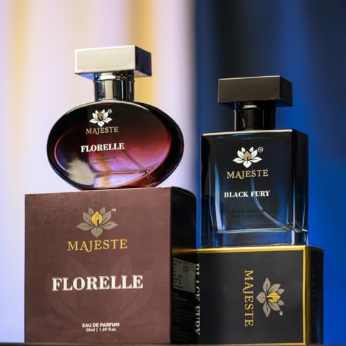 Image of Black Fury & Florelle by APS Majeste PACK for Men -Women, Best Of Men Perfume Combo - 4 x 50ml (2Black Fury &2 Florelle) | Long Lasting | Perfume For Women |Perfume for Men