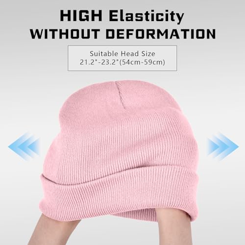 Image of ZOORON Beanie for Men Women Warm Winter Hat Unisex Soft Knit Cuffed Beanie