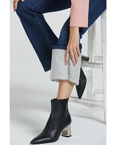 GRAPENT Bootcut Jeans for Women High Waist Stretchy Fleece Lined Pants Flare Jeans Denim Thermal Pants Winter Clothes2