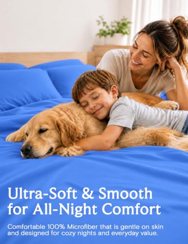 Image of Queen Size Sheet Set, Cooling & Soft Deep Pocket Bed Sheets, 4PC