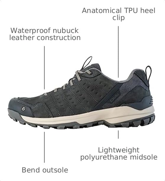 Image of Oboz Men's Sypes Low Leather B-Dry Hiking Shoe